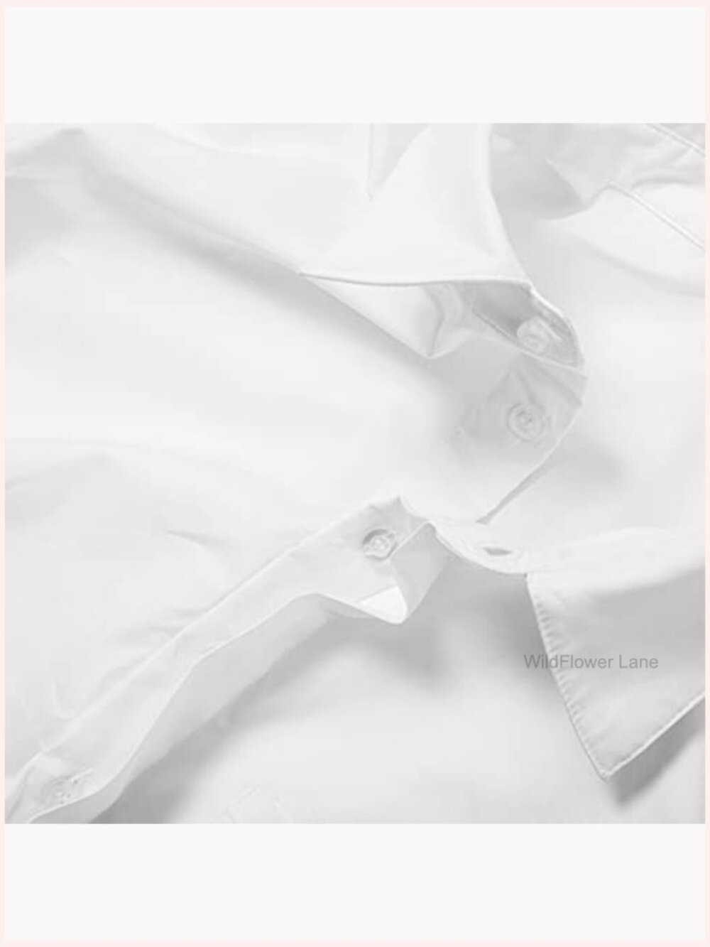 Long Sleeve Button Down Crop Blouse Loose Fit Irregular Hem Top - Picture 5 of 7